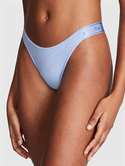 Pink Logolu Pamuklu Scoop Tanga