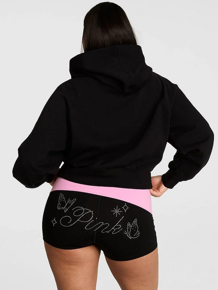 Pink Kampus Kapusonlu Sweatshirt arka görünüm