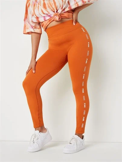 Pink Seamless Yüksek Bel Tayt