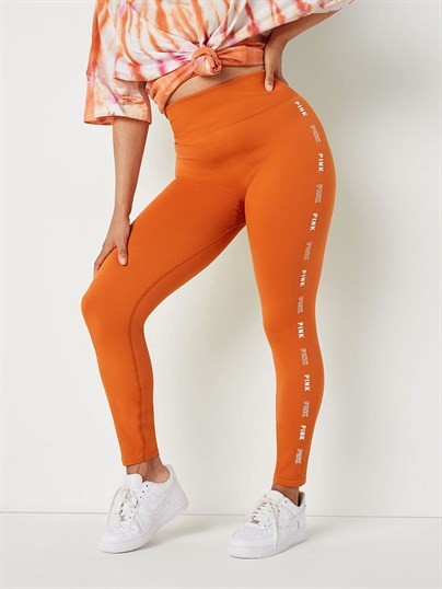 Pink Seamless Yüksek Bel Tayt