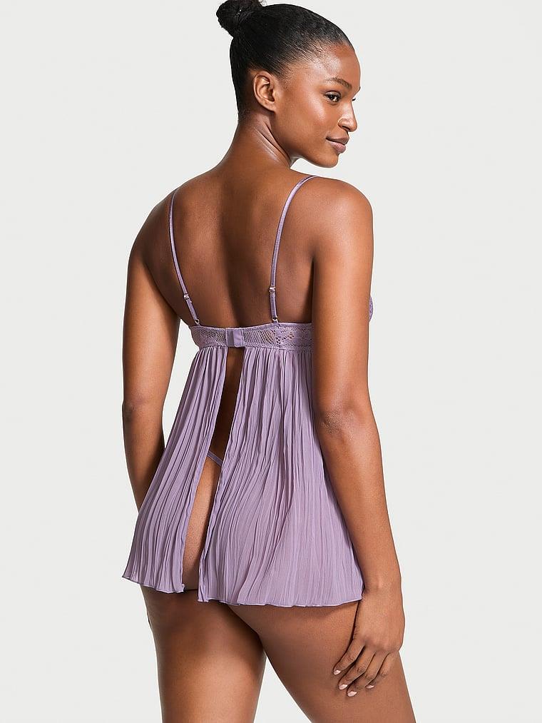 Dantelli Pileli Babydoll arka görünümü