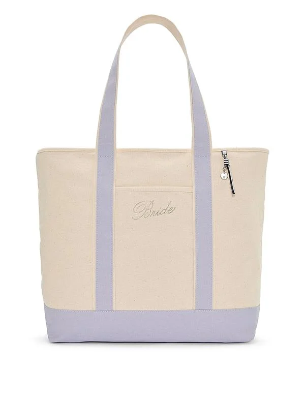 Kanvas Bridal Tote Çanta ön görünüm