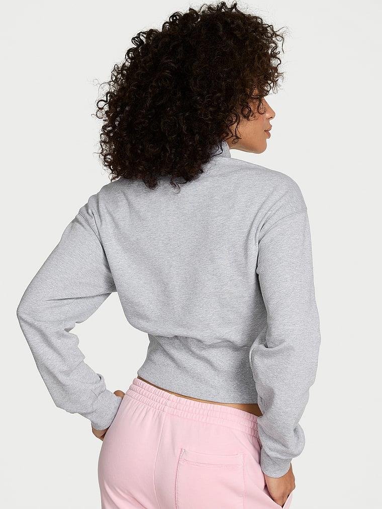 Status Terry Yarim Fermuarli Sweatshirt arka görünüm