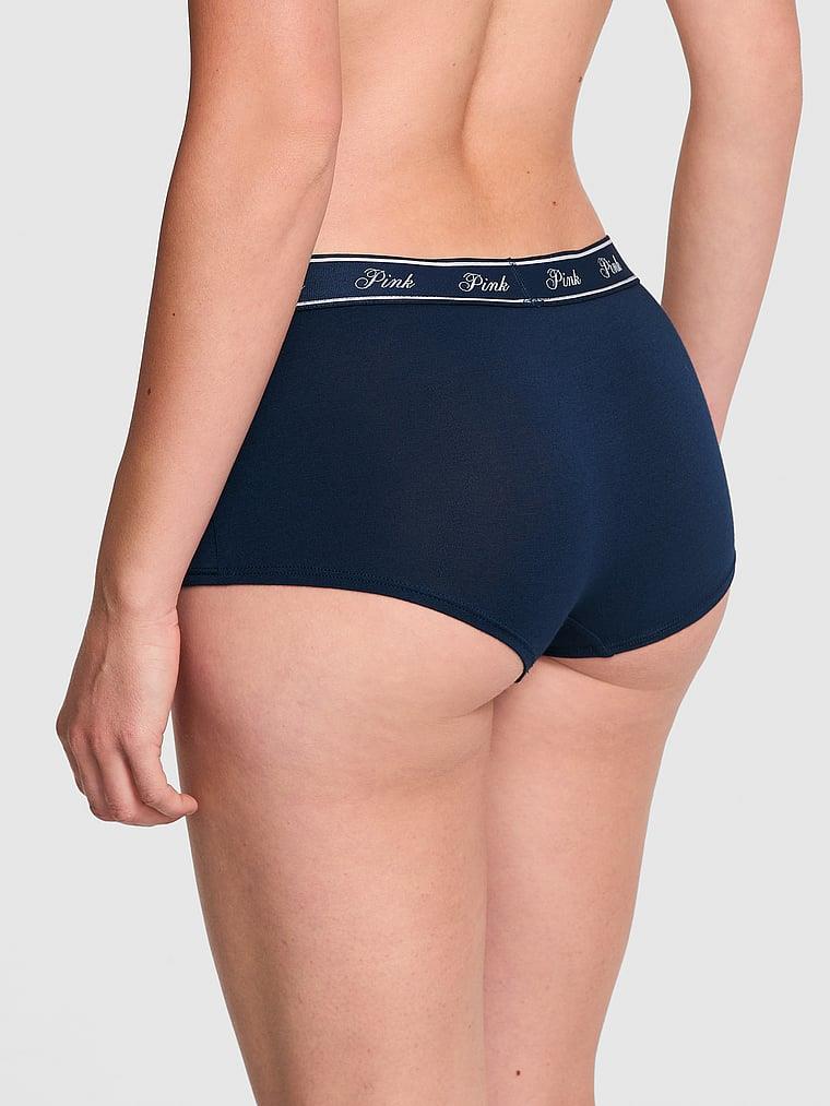 Pink Logolu Pamuklu Boyshort Kulot arka görünümü