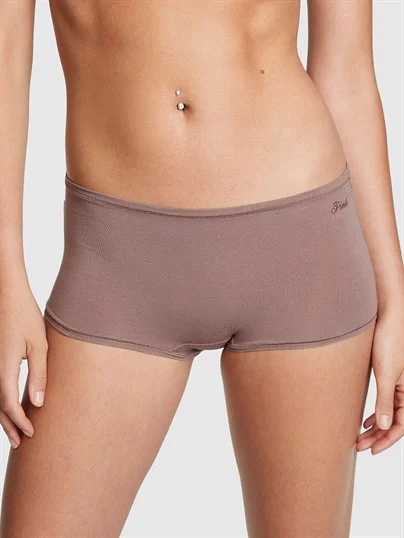 Pink Pamuklu Boyshort Kulot