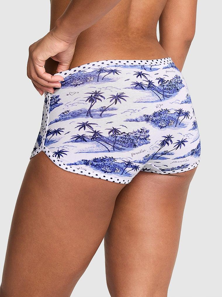 Pink Pamuklu Boyshort Kulot arka görünüm