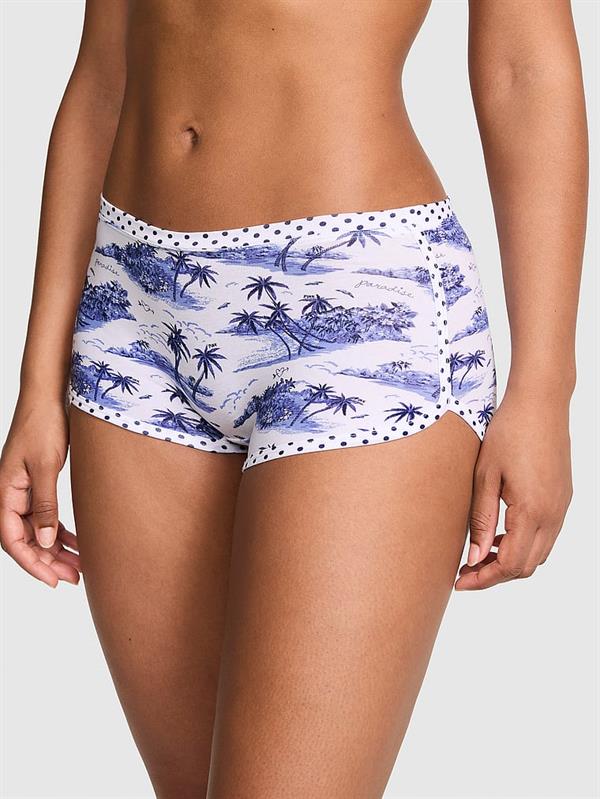 Pink Pamuklu Boyshort Kulot