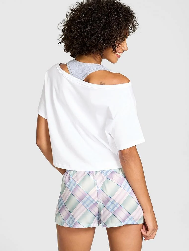 Pink Bol Kesim Crop Tisort arka görünüm
