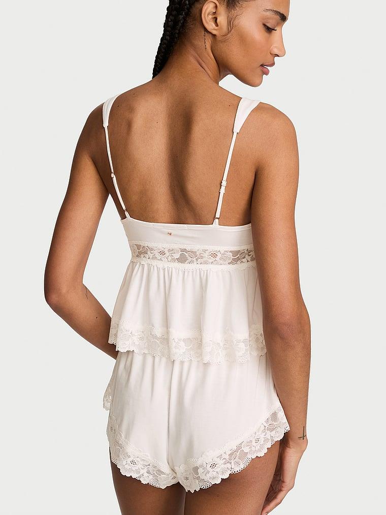 Sosoft Modal Dantelli Bridal Alt Ust Takim arka görünüm