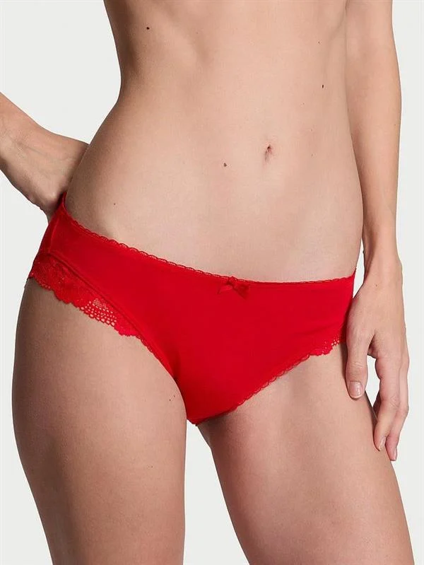 Esnek Pamuklu Dantel Kenarli Bikini Kulot
