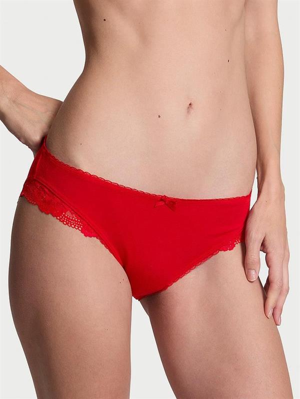 Esnek Pamuklu Dantel Kenarli Bikini Kulot