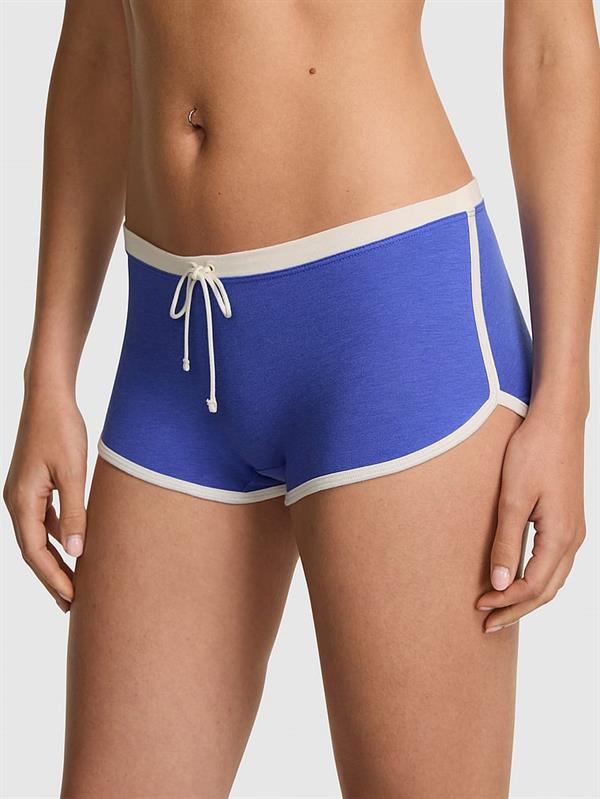 Pink Pamuklu Boyshort Kulot