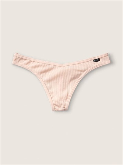 Pink Pamuk Tanga Kulot