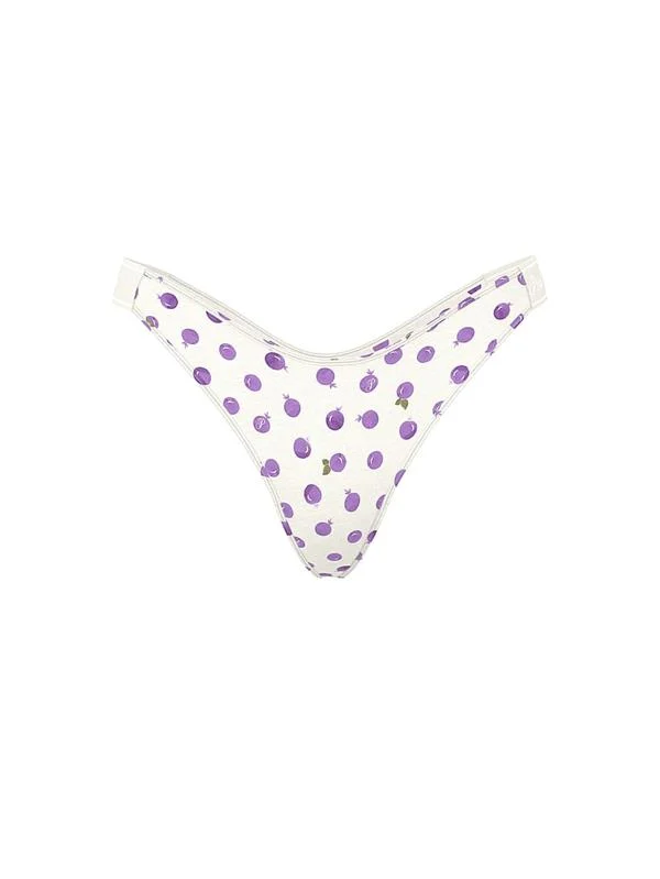 Pink Logolu Pamuklu Derin Bacak Kesim Tanga ön görünüm