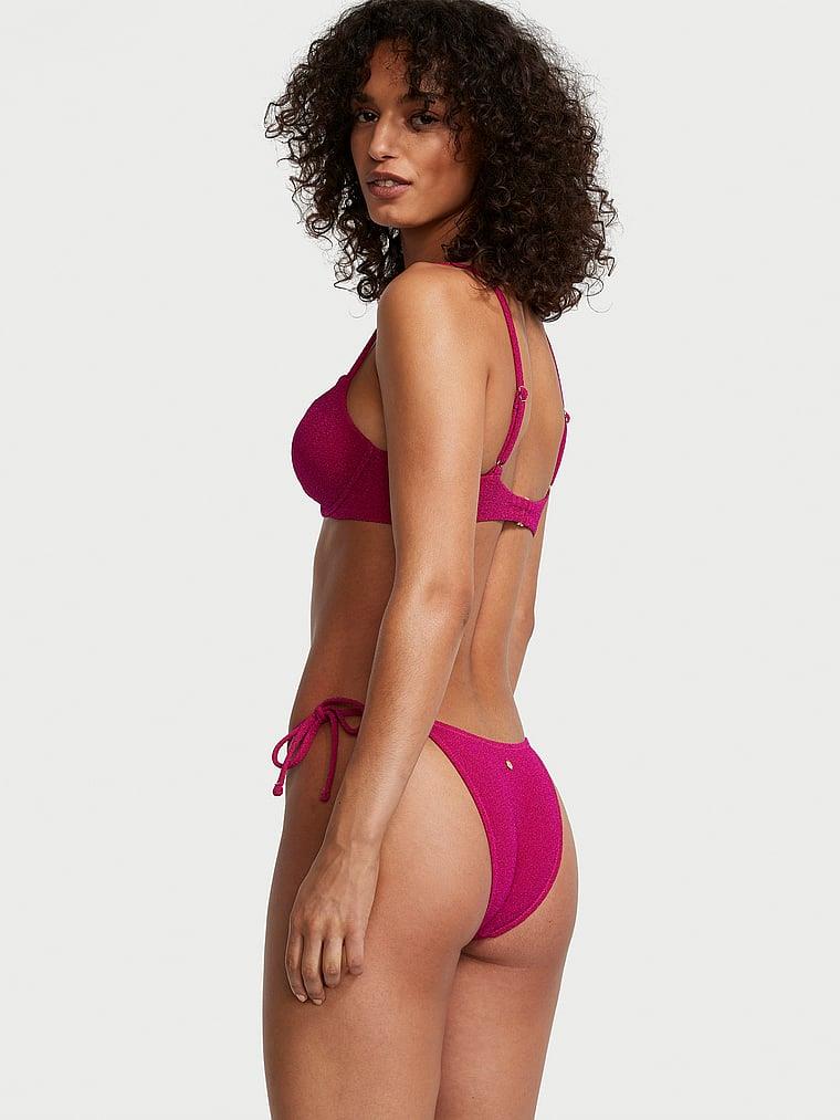 Işıltılı Yandan Baglamali Brazilian Bikini Alti arka görünüm