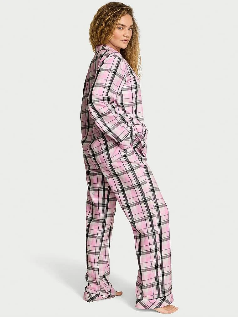 Flannel Uzun Pijama Takimi arka görünümü