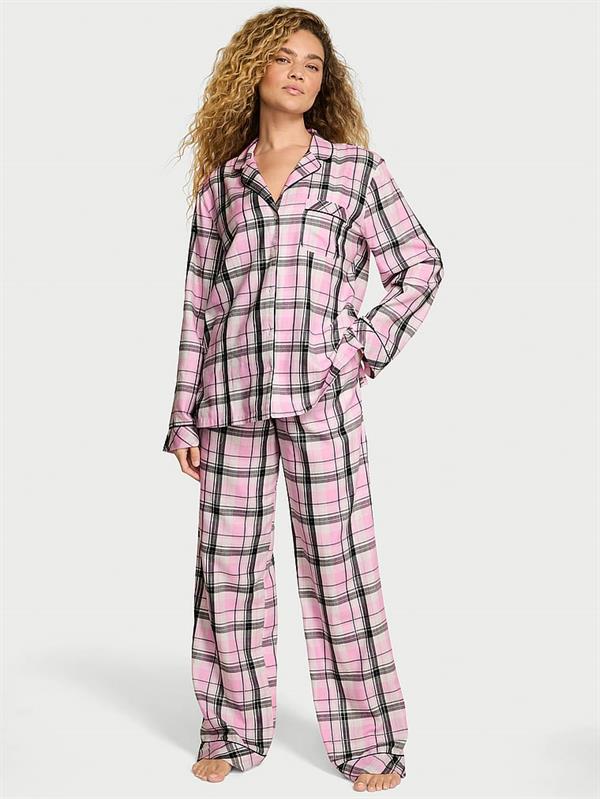 Flannel Uzun Pijama Takimi