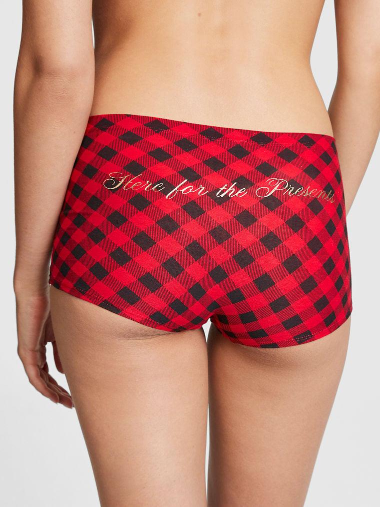 Pink Pamuklu Boyshort Kulot arka görünümü