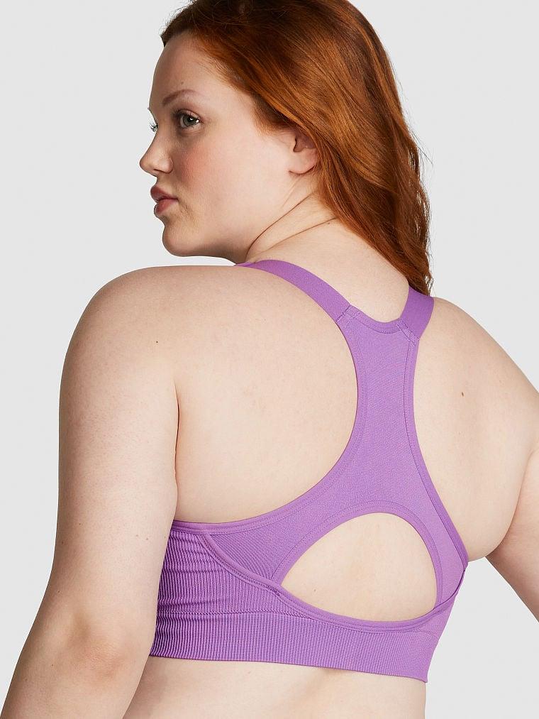 Pink Seamless Air Yüksek Etkili Spor Sütyeni arka görünüm