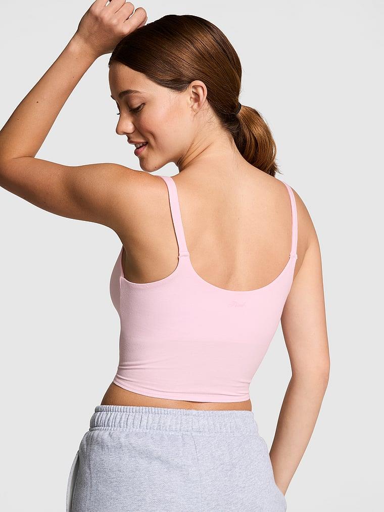Pink Base Pamuklu Dantelli Atlet arka görünüm