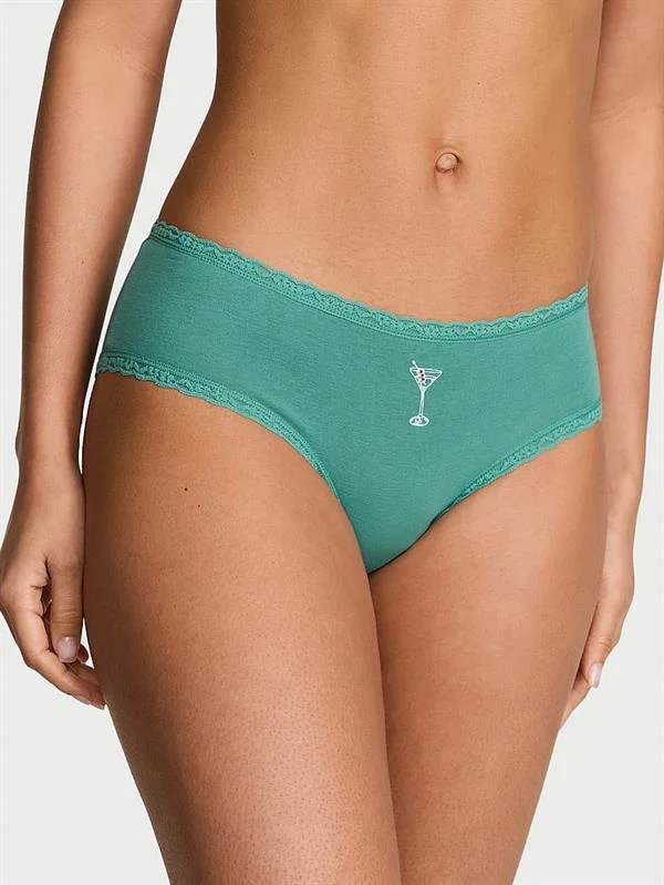Beli Dantelli Pamuklu Cheeky Kulot ön görünüm