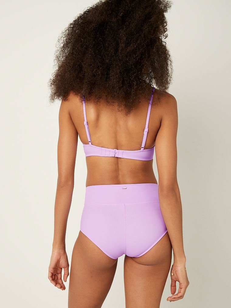 Pink Yüksek Bel Shortie Bikini Alti arka görünümü