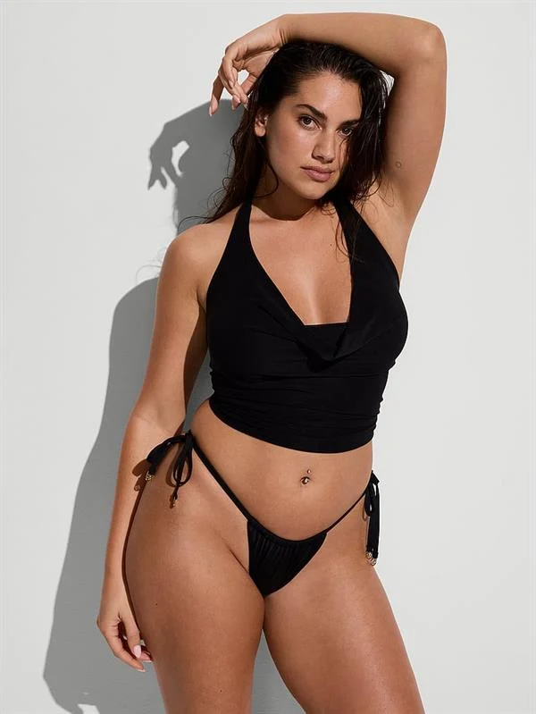 Beachwear Balikci Yaka Askili Bluz