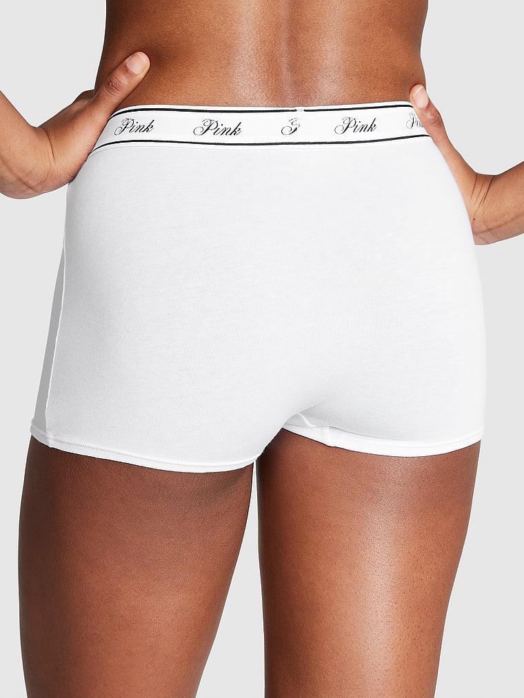 Pink Mikro Logolu Yüksek Bel Boyshort Kulot arka görünüm