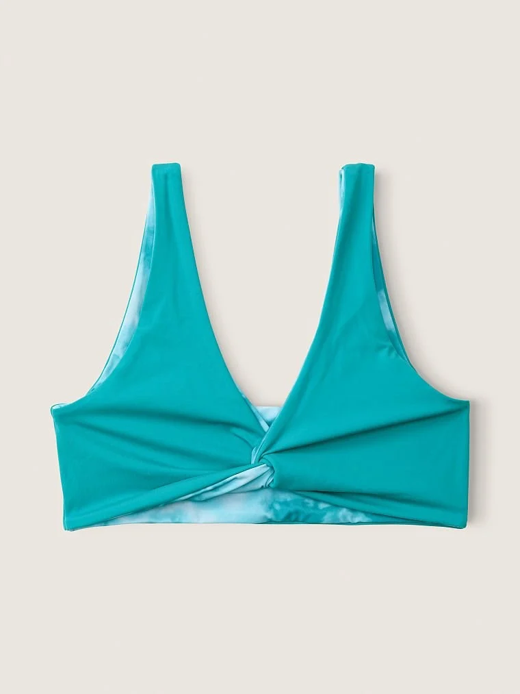 Pink 4 Tarafli Derin Dekolteli Bikini Ustu arka görünümü