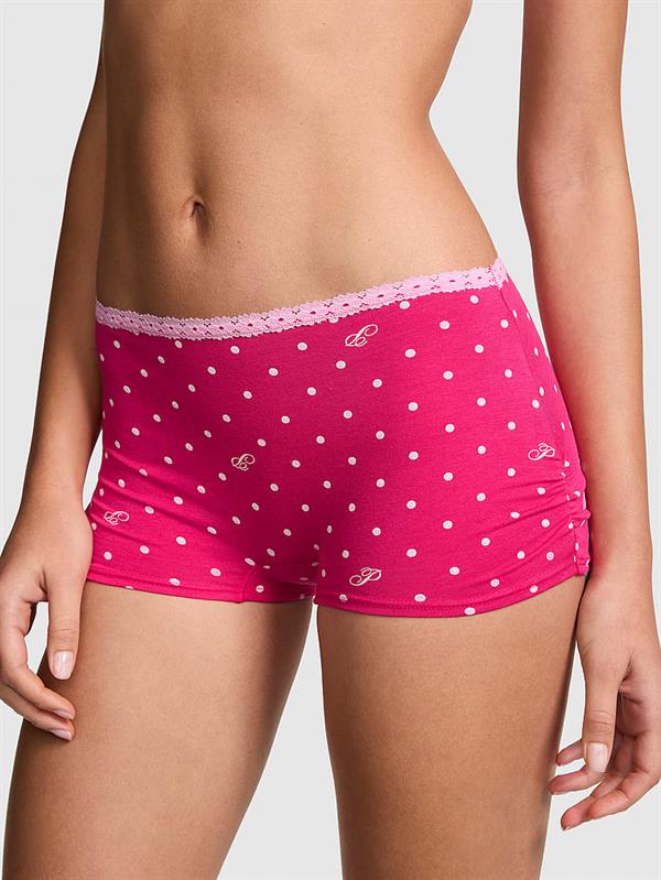 Pink Pamuklu Boyshort Kulot ön görünüm