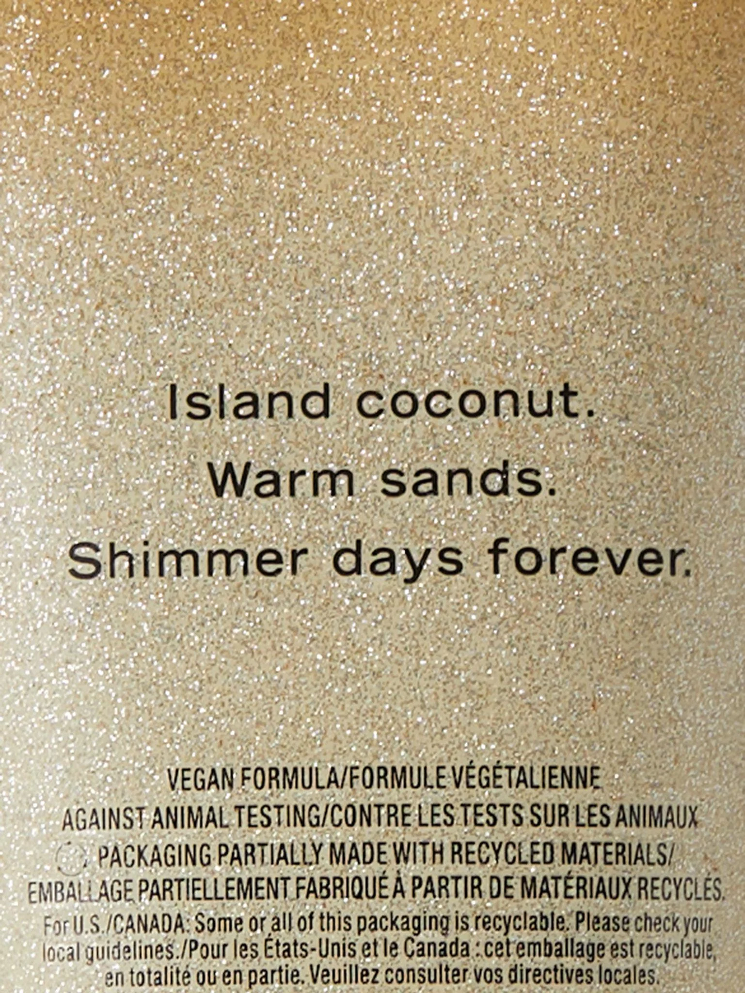 Coconut Passion Işıltılı Vücut Losyonu arka görünüm