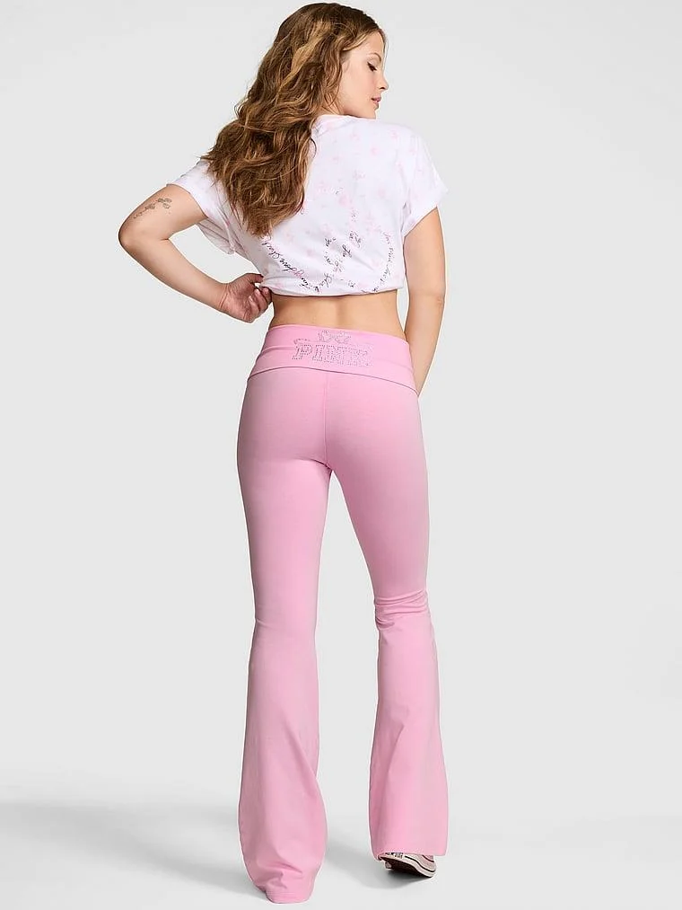 Pink Pink X Loveshackfancy Beli Katlanabilen Ispanyol Paca Tayt arka görünüm