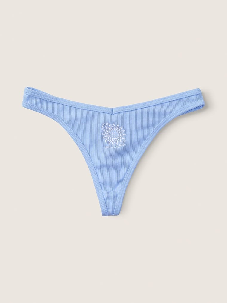 Pink Pamuk Tanga Kulot arka görünümü