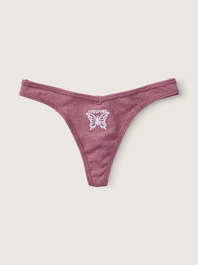 Pink Pamuklu Tanga Kulot arka görünüm