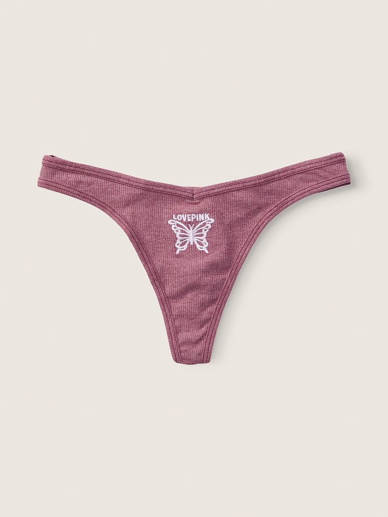 Pink Pamuklu Tanga Kulot arka görünümü