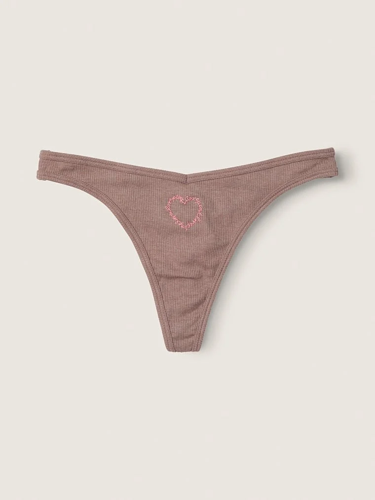 Pink Pamuklu Tanga Kulot arka görünüm