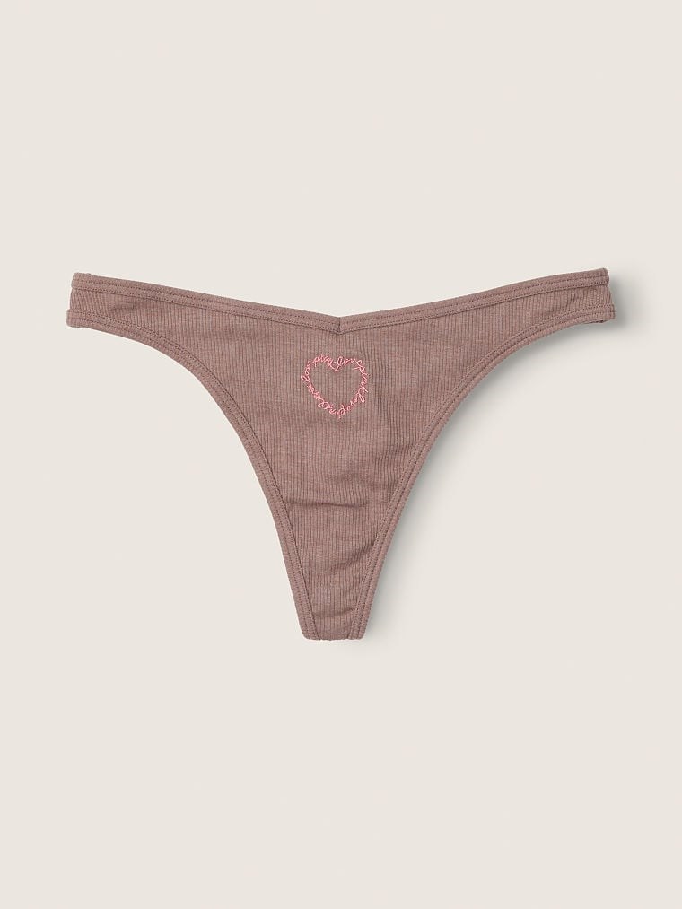 Pink Pamuklu Tanga Kulot arka görünümü