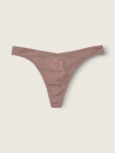 Pink Pamuklu Tanga Kulot