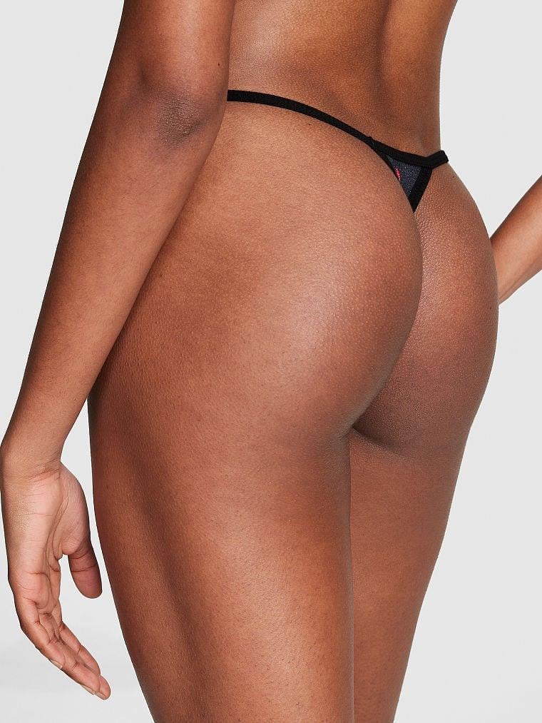 Pink Pamuklu V String Kulot arka görünüm