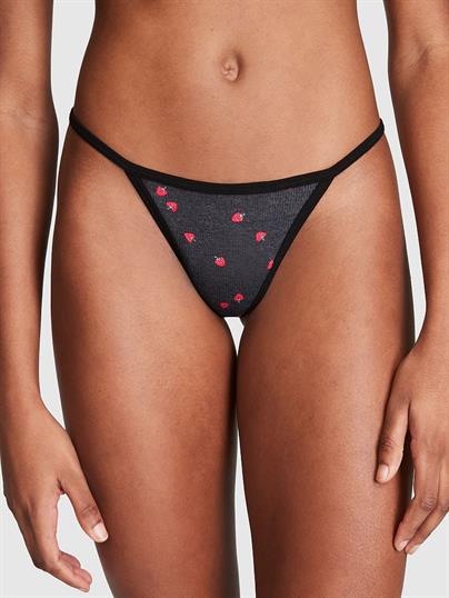 Pink Pamuklu V String Kulot