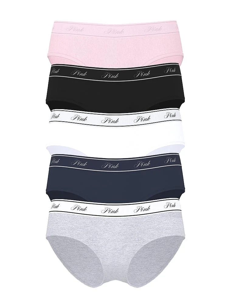 Pink 5li Paket Pamuklu Hiphugger Kulot arka görünüm