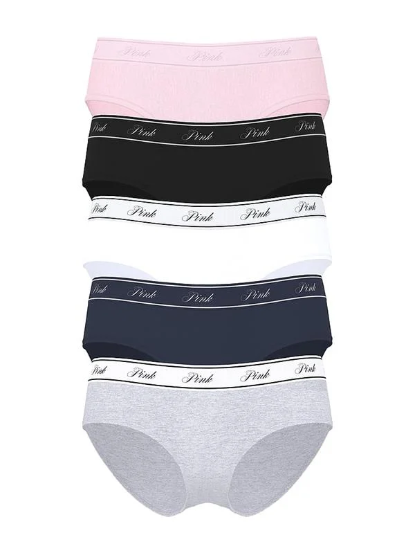 Pink 5li Paket Pamuklu Hiphugger Kulot