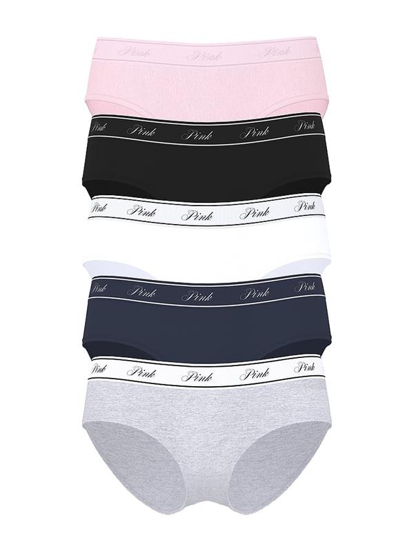 Pink 5li Paket Pamuklu Hiphugger Kulot