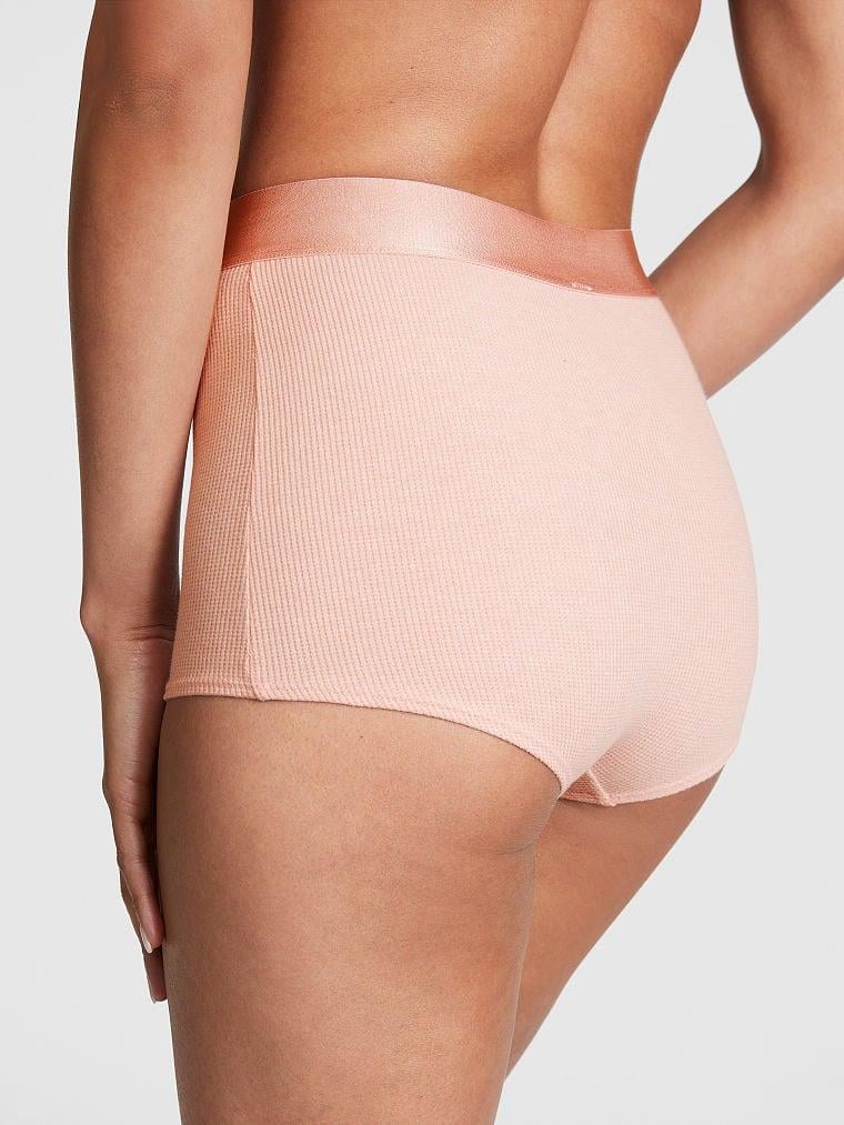 Pink Yüksek Bel Boyshort Kulot arka görünüm