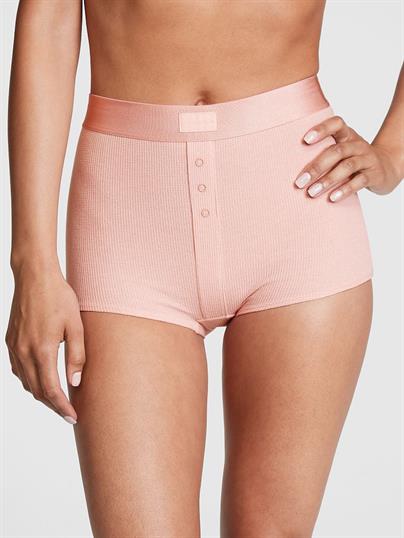 Pink Yüksek Bel Boyshort Kulot