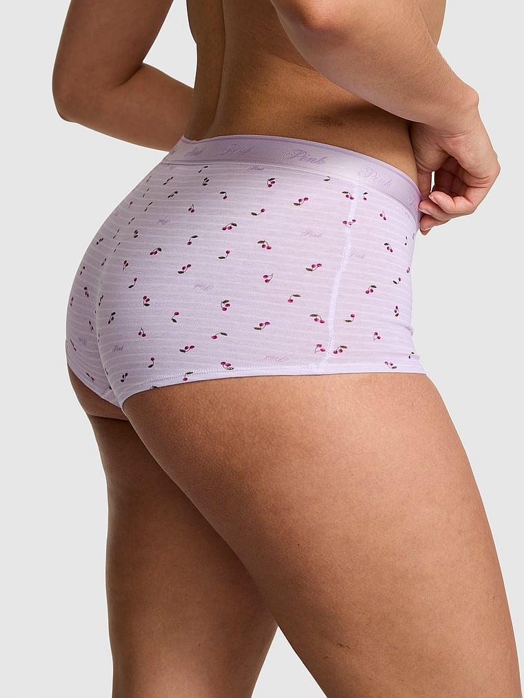 Pink Logolu Pamuklu Boyshort Kulot arka görünümü