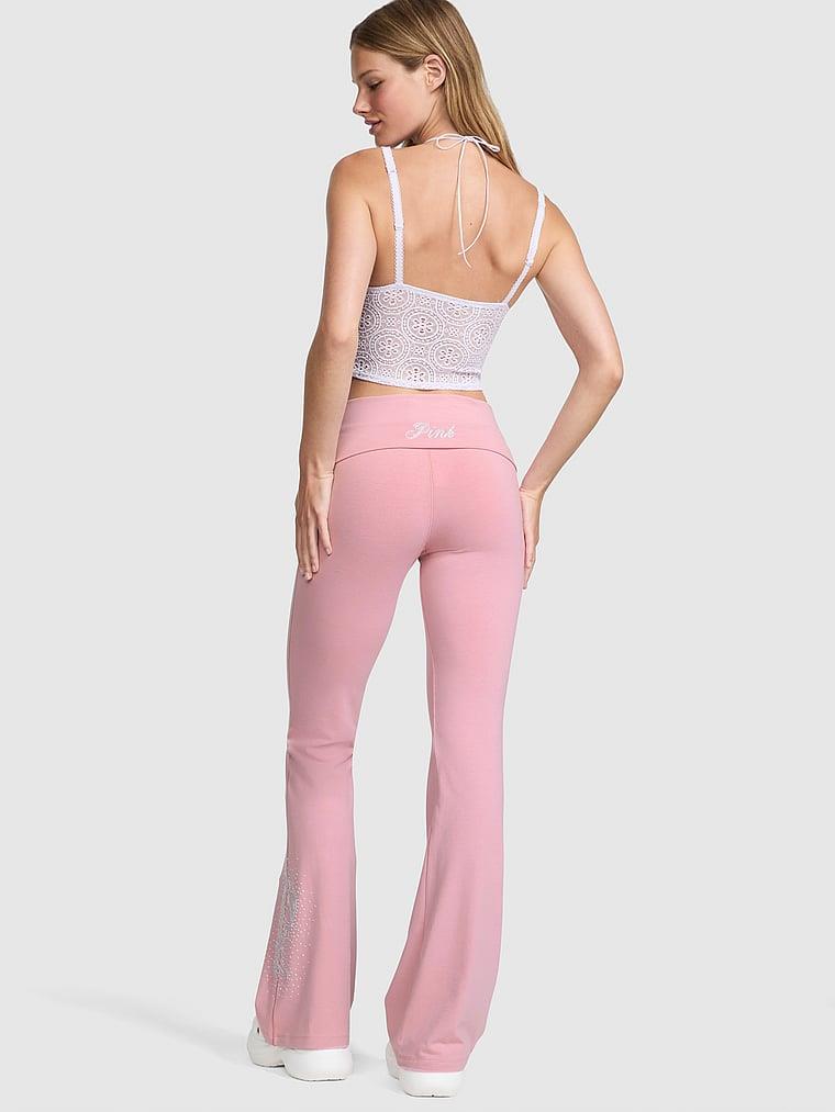 Pink All Day Beli Katlanabilen Ispanyol Paca Tayt arka görünümü