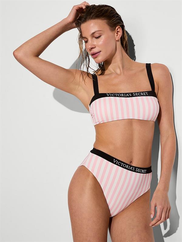 Essential Logo Detayli Bandeau Bikini Ustu