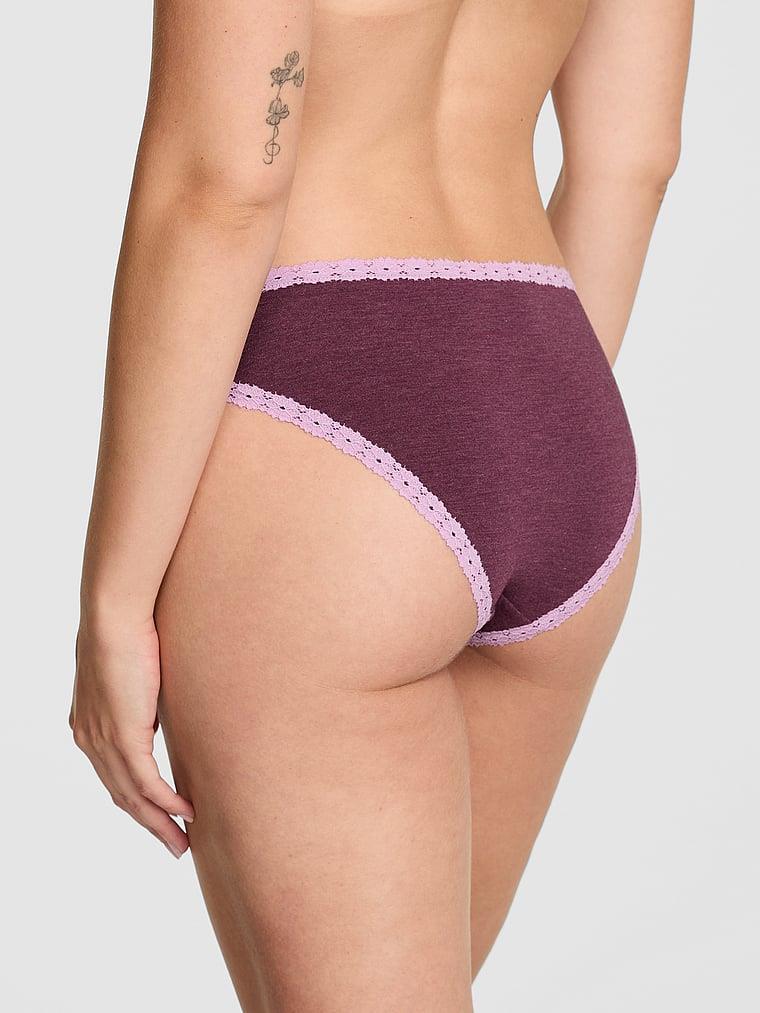 Pink Dantel Detayli Pamuklu Cheeky Kulot arka görünüm