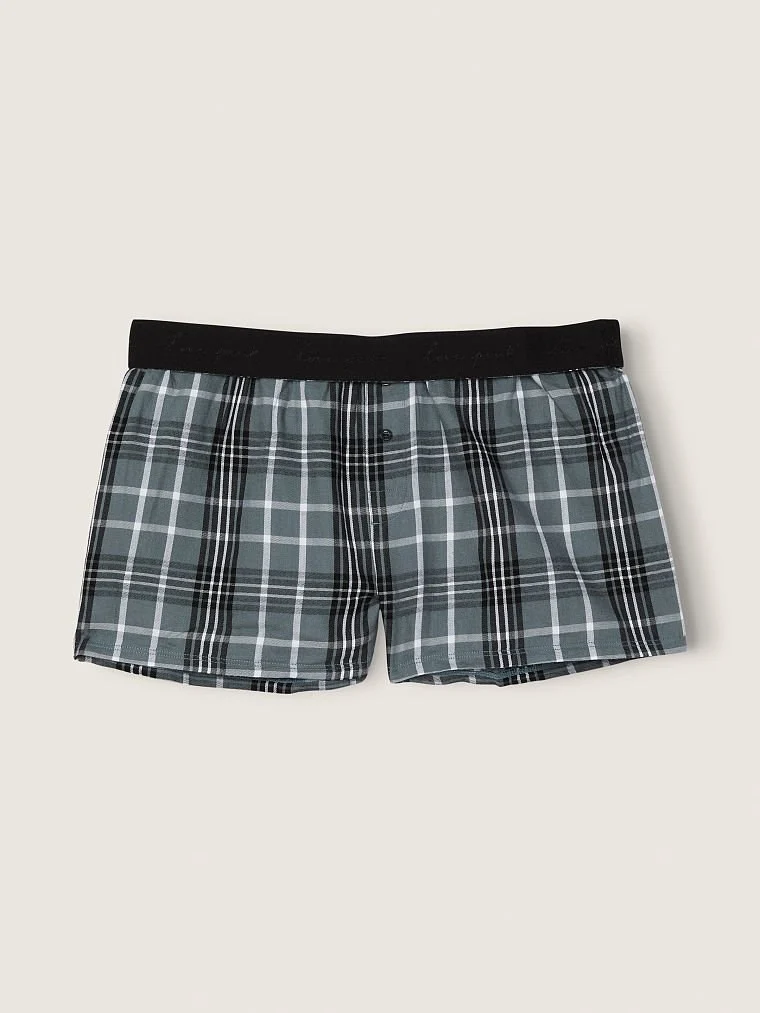 Pink Flannel Pijama Boxer arka görünüm